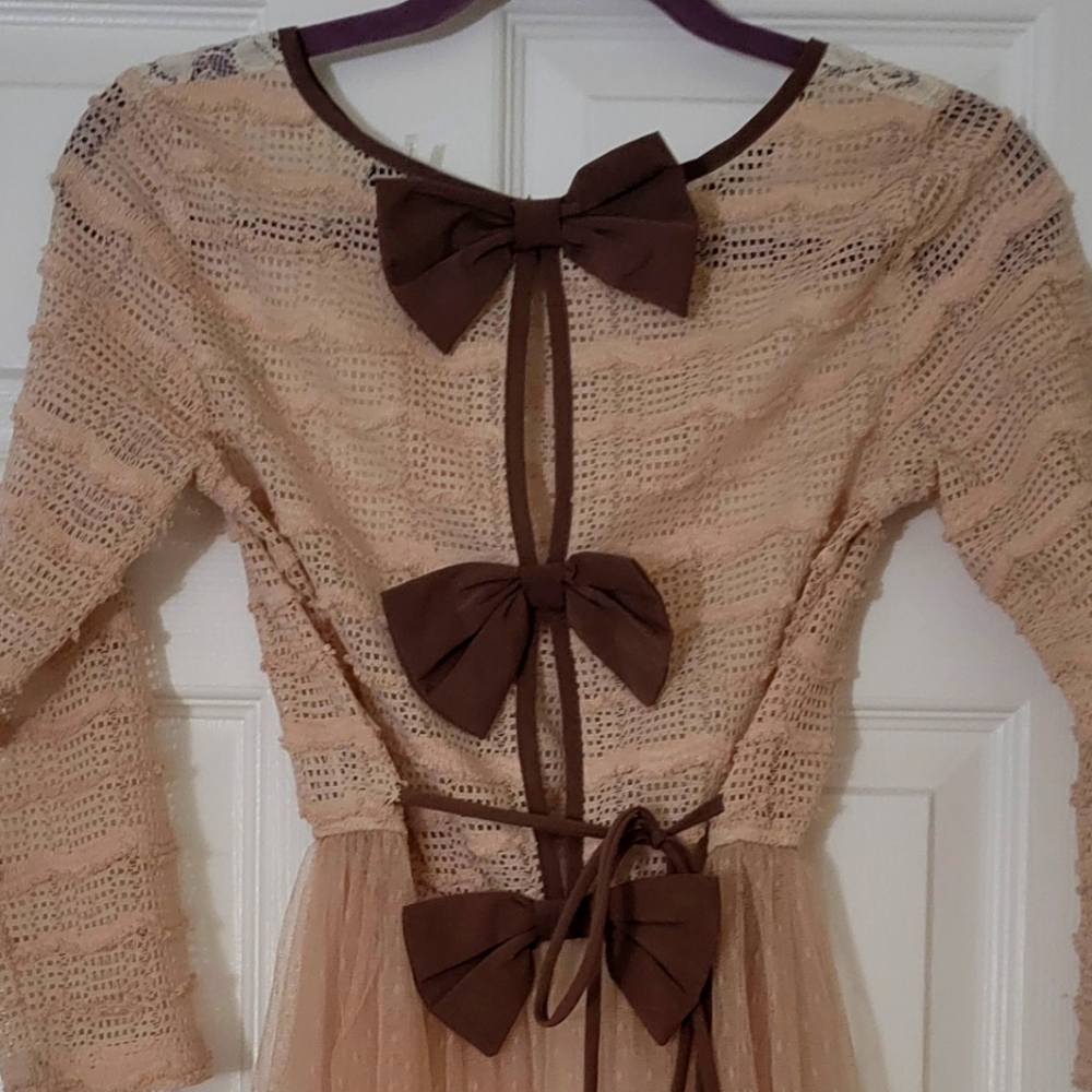 Sheer baby doll button down skirt